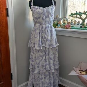 Altar'd State Lavender Floral Maxi Dress